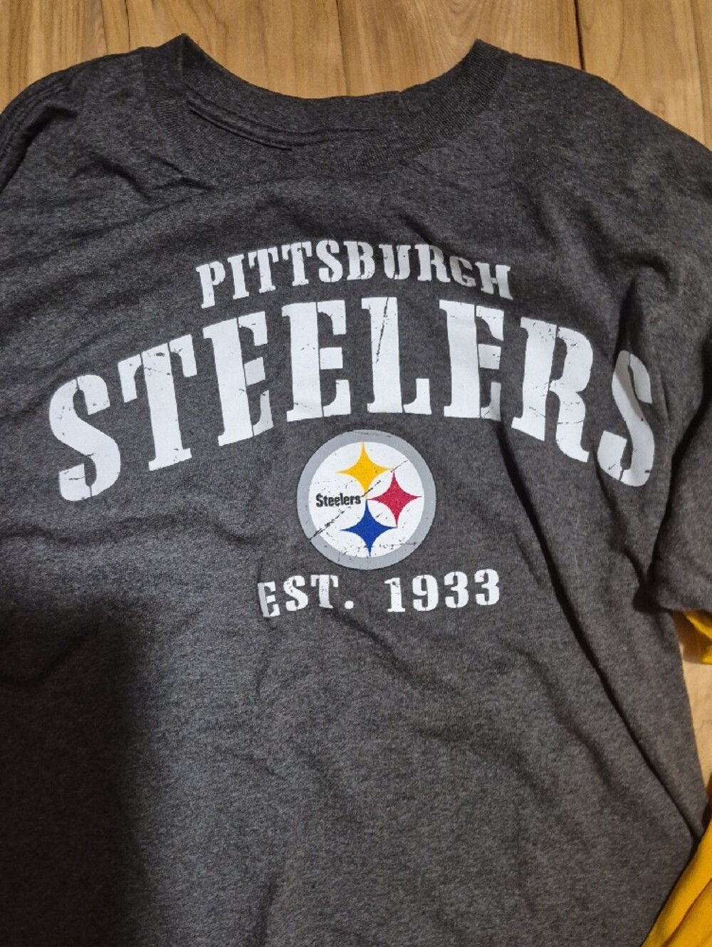 Pittsburgh Steelers Short Sleeve Tee - Gray and Gold - Picture 6 of 8